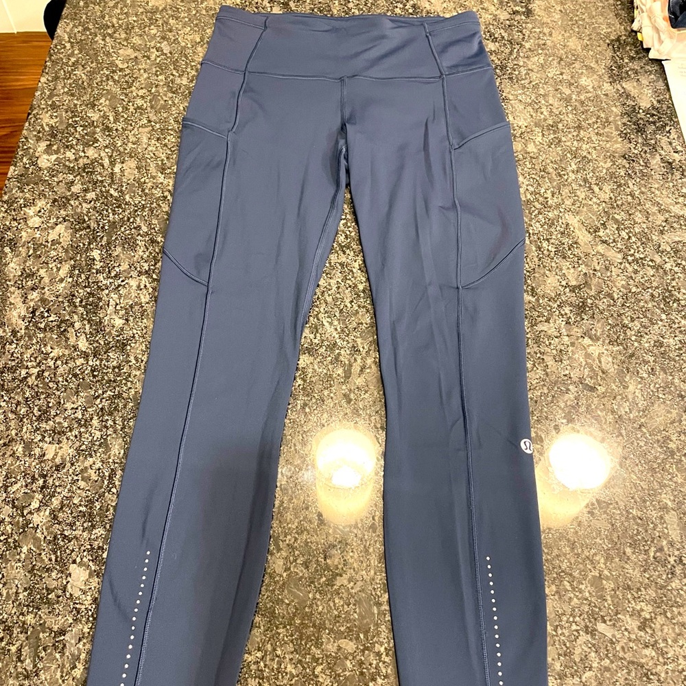 Lululemon Fast & Free Navy High-Rise 25” Leggings